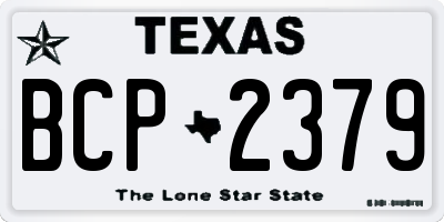 TX license plate BCP2379