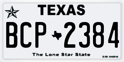 TX license plate BCP2384