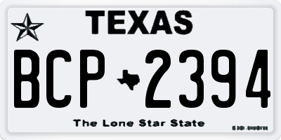 TX license plate BCP2394