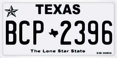 TX license plate BCP2396