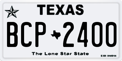 TX license plate BCP2400