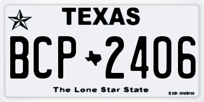 TX license plate BCP2406