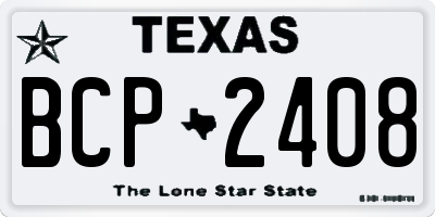 TX license plate BCP2408