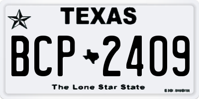 TX license plate BCP2409