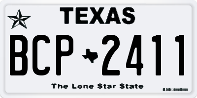 TX license plate BCP2411