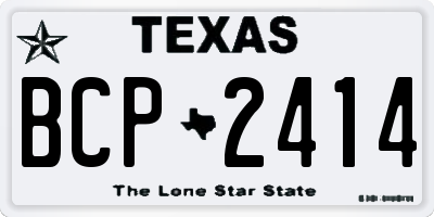TX license plate BCP2414