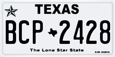 TX license plate BCP2428