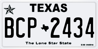 TX license plate BCP2434