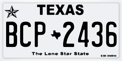 TX license plate BCP2436