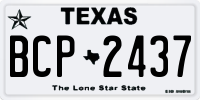 TX license plate BCP2437