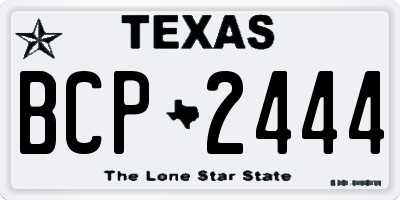 TX license plate BCP2444