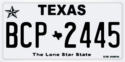 TX license plate BCP2445