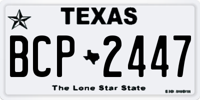 TX license plate BCP2447