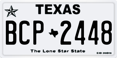 TX license plate BCP2448