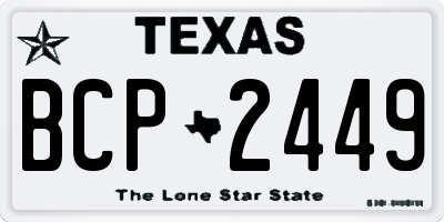 TX license plate BCP2449