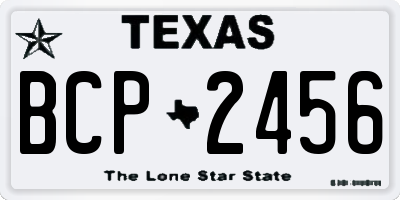 TX license plate BCP2456
