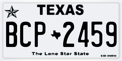 TX license plate BCP2459