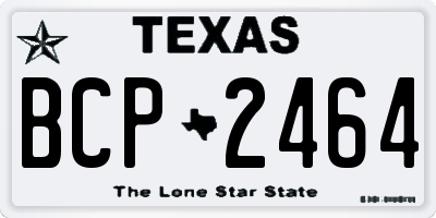 TX license plate BCP2464