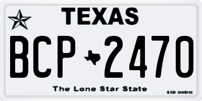 TX license plate BCP2470
