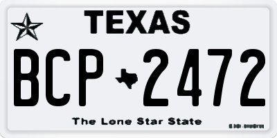 TX license plate BCP2472