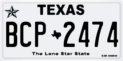 TX license plate BCP2474
