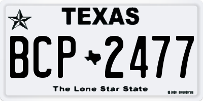 TX license plate BCP2477