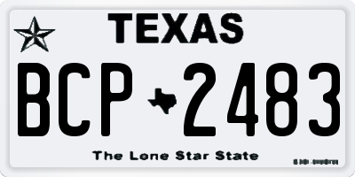 TX license plate BCP2483