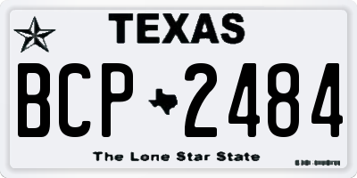 TX license plate BCP2484