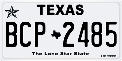 TX license plate BCP2485