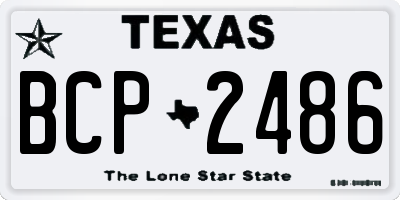 TX license plate BCP2486