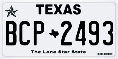 TX license plate BCP2493