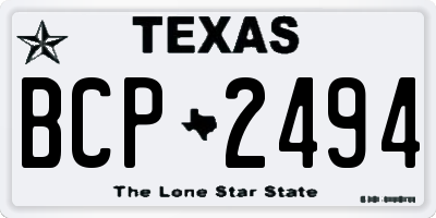TX license plate BCP2494