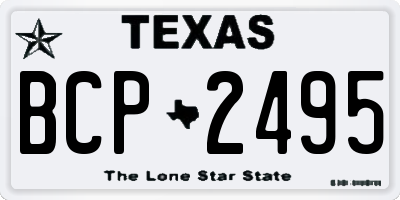 TX license plate BCP2495