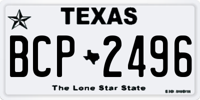 TX license plate BCP2496