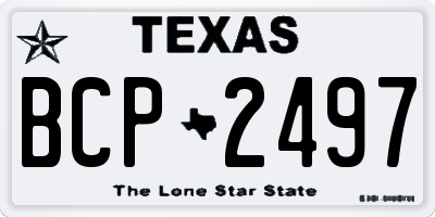 TX license plate BCP2497