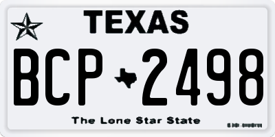 TX license plate BCP2498