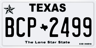 TX license plate BCP2499