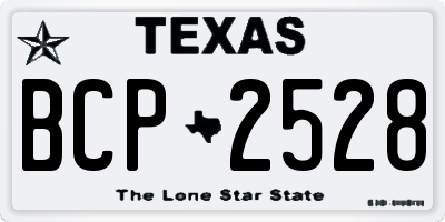 TX license plate BCP2528