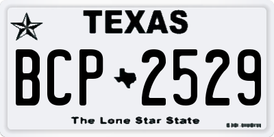 TX license plate BCP2529