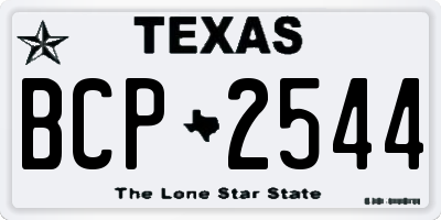 TX license plate BCP2544