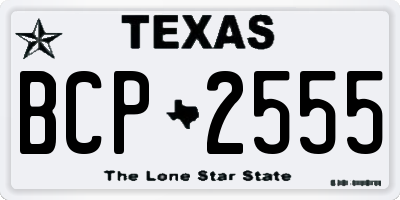 TX license plate BCP2555