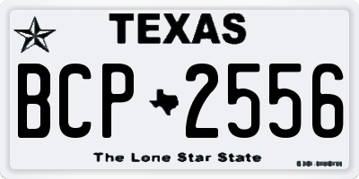 TX license plate BCP2556