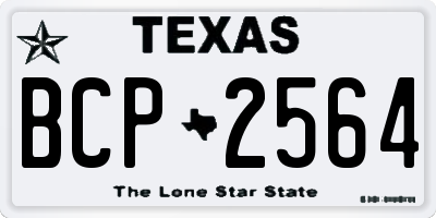 TX license plate BCP2564