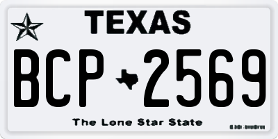 TX license plate BCP2569