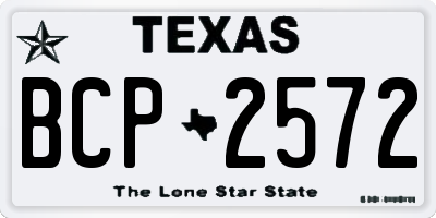 TX license plate BCP2572