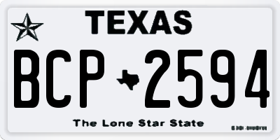 TX license plate BCP2594