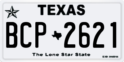 TX license plate BCP2621