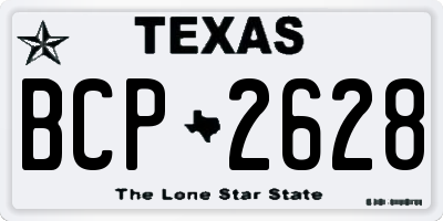 TX license plate BCP2628