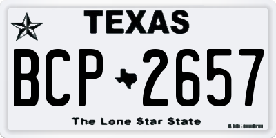 TX license plate BCP2657