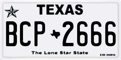 TX license plate BCP2666